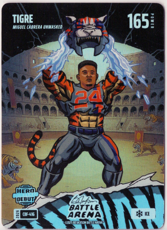 Bo Jackson Battle Arena - Tigre - Miguel Cabrera - Colosseum Battlefoil - Ice - 165 - Griffey Set - CBF-416
