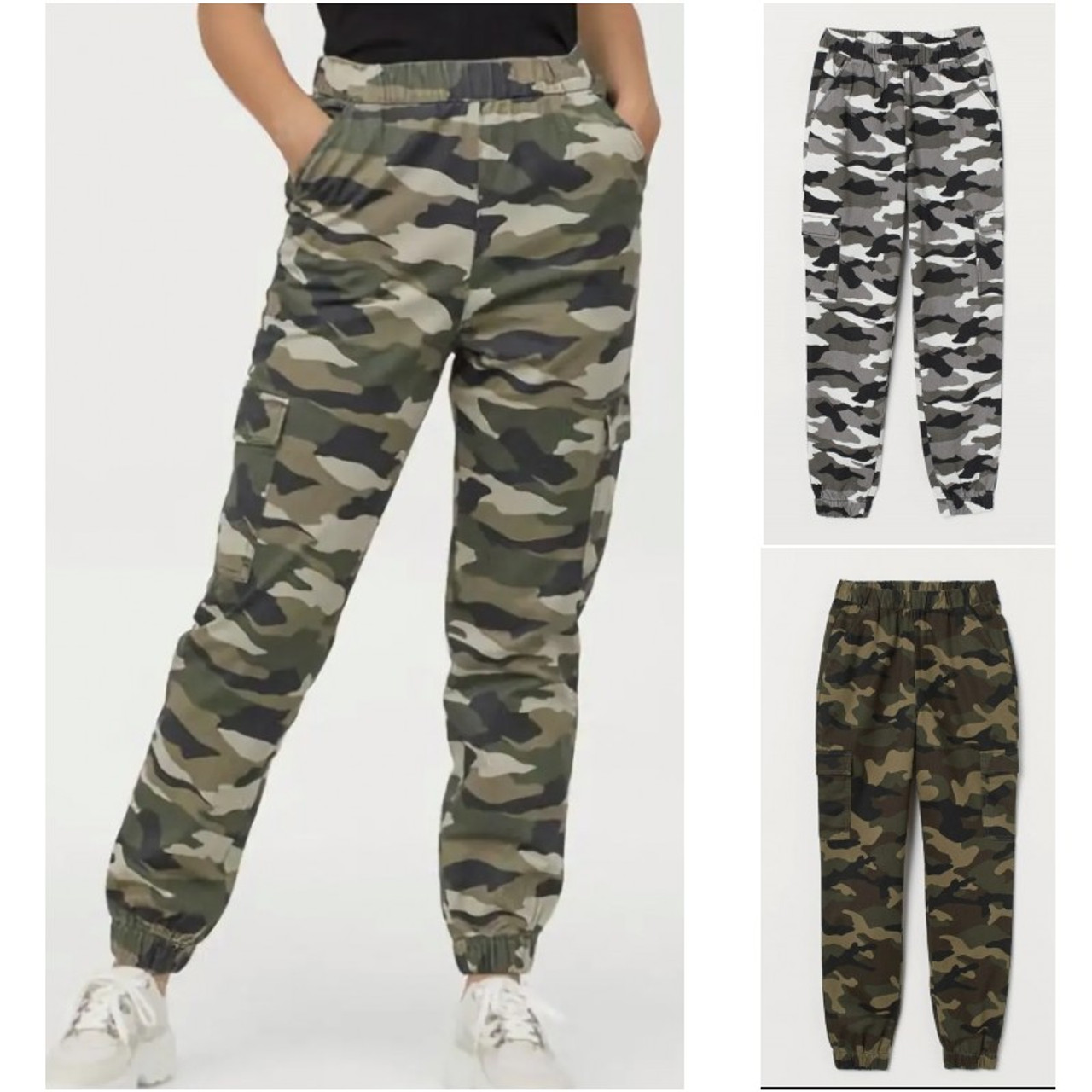 H&M Cargo Pants, Women's Fashion, Bottoms, Jeans & Leggings on