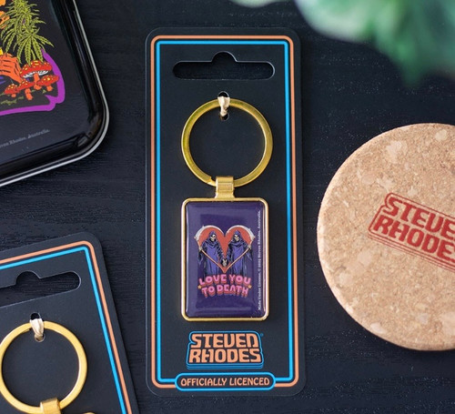 LOVE YOU TO DEATH KEYRING BY STEVEN RHODES