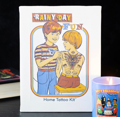 19X25CM RAINY DAY FUN CANVAS PLAQUE BY STEVEN RHODES