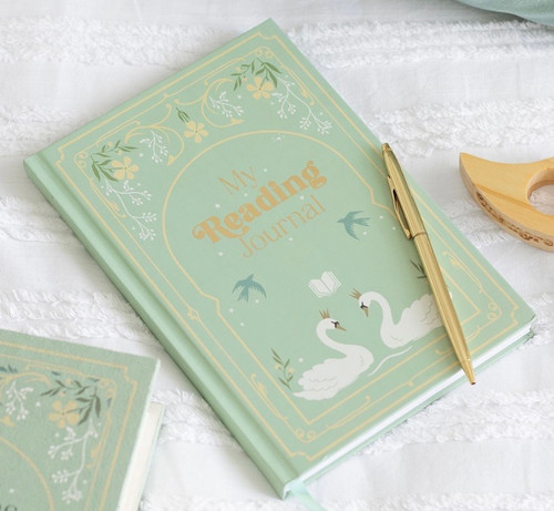 MY READING JOURNAL GREEN SWAN A5 NOTEBOOK