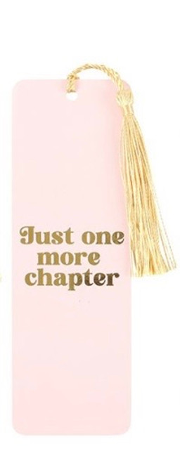 Pink with gold ‘Just One Last Chapter’ & gold tassel bookmark Pink with gold ‘Just One Last Chapter’ & gold tassel bookmark