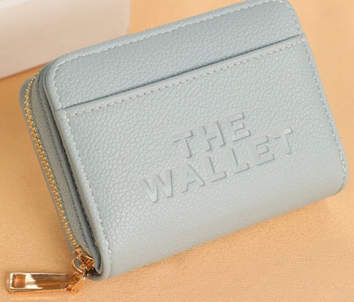 Pale Grey The Wallet Zip Round Small Purse