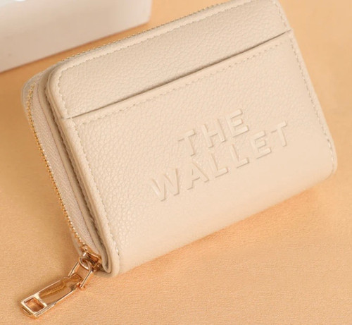 Creamy Beige The Wallet Zip Round Small Purse