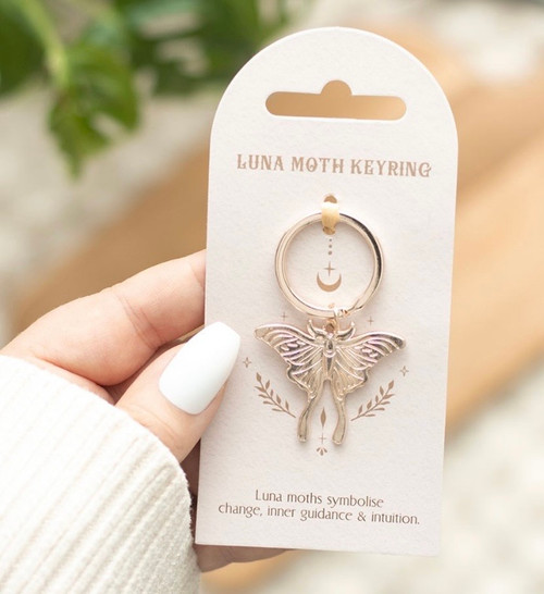 Luna Moth Rose Gold Alloy Keyring Bagcharm