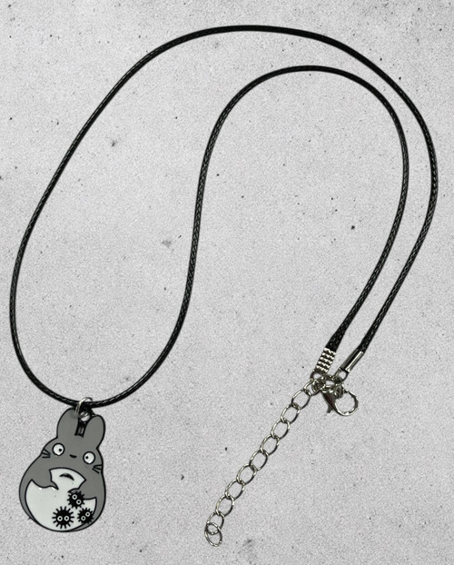 Cute Ghibli Totoro Inspired Black Alloy & Enamel Pendant Nevklace Necklace 