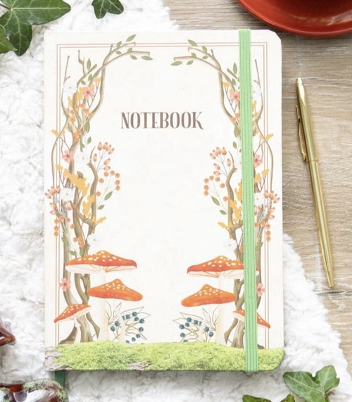 Enchanted Forest Toadstool Mushroom & Woodland A5 Hardcover Notebook