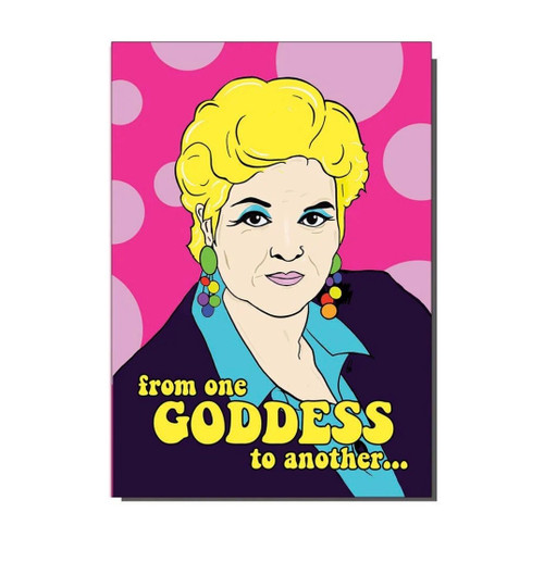From One Goddess To Another Pat Butcher Inspired Greetings Card