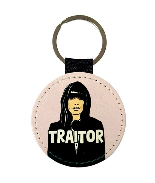 Traitors Inspired Pink Round PU Keyring