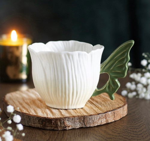 Stardust Fairy Large Winged Teacup Ceramic Planter Dish
