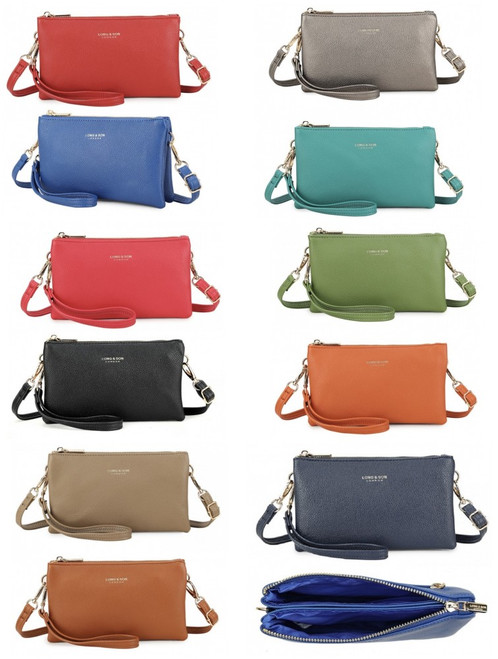 Long & Son Small Crossbody Bag With Wristlet Strap - 10 Colours