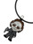 Chibi Michael Myers Halloween  Black Alloy Enamelled Character Necklace