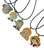 One-Piece Anime Enamelled Charm Character Necklace - Luffy Zoro Nami Sanji Or Chopper