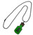 Poison Bottle Green Acrylic Laser Cut Charm On 42cm Black Ball Chain Necklace