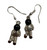 Spaceman Astronaut Holding Star Cute Silver Alloy Necklace & Drop Earrings Set