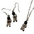 Spaceman Astronaut Holding Star Cute Silver Alloy Necklace & Drop Earrings Set