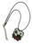 Valentine Horror Frankenstein & Bride Dripping Red Rose Heart Acrylic Pendant Necklace
