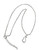 Springtime Outline Hollow Bunny Rabbit Silver Alloy Necklace - 45cm Chain