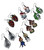 New Style Horror Icon Pop Culture Quirky Black Enamel Drop Earrings