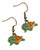 Novelty Enamel Fun Gold Alloy Drop Dangly Earrings - Banana, Bunny, Fox, Happy, Toadstool or Turtle