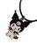 Handmade Sanrio Kuromi, Hello Kitty, My Melody Or Pochacco Enamel Charm Necklace On Black Wax Cord