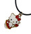 Handmade Sanrio Kuromi, Hello Kitty, My Melody Or Pochacco Enamel Charm Necklace On Black Wax Cord