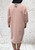 SALE NO RETURN Italian Onesize Pale Pink Applique Ruched Spiral Scuba Cocoon Dress - Onesize Will Fit  12-18 WAS £32