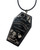 Coffin Shaped Ouija Board Acrylic Pendant On Black Wax Cord Necklace