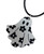 Flower Power Sheet Ghost Acrylic Pendant Black Cord Necklace