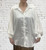 Italian White Satin Balloon Sleeve Batwing Blouse / Top - Onesize Wil Fit 10-18