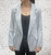 SALE NO RETURN Super Soft Velvet Feel Pale Blue Check Double Breasted Jacket Gold Button Fastening - Onesize To Fit 10-14 Was £39