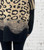 Freesize Animal Print High Neck Oversized Black & Camel Jumper Will Fit UK 10-20