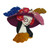 Day Of The Dead Lady In Hat Large Statement Glittery Bright Acylic Brooch
