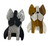 French Bulldog Large Statement Acylic Brooch In Black & White Or Brown & White