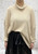 SALE NO RETURN MADE IN ITALY SUPER SOFT RIBBED SANDY BEIGE GLITTER FLECKED KNIT ROLL NECK JUMPER ONESIZE FITS 12-22 WAS £16