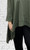 MADE IN ITALY KHAKI GREEN WIDE SCOOP NECK DIP SIDE JERSEY LONG SLEEVED TOP - ONESIZE FITS UK 12-20