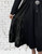 SALE NO RETURN MADE IN ITALY BLACK JERSEY PU SIDE PANEL TIERED SMOCK DRESS - ONESIZE FITS 12-20