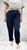 Made In Italy Navy Blue Origami Pleat Cocoon Barrel Leg Scuba Pull On Trousers  Freesize Will Fit 10-20