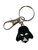 DARTH VADAR STAR WARS INSPIRED SILVER ALLOY & ENAMEL KEYRING WITH LOBSTER CLASP