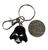 DARTH VADAR STAR WARS INSPIRED SILVER ALLOY & ENAMEL KEYRING WITH LOBSTER CLASP