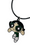 CARTOON POWER PUFF GIRLS INSPIRED Enamel & Black Alloy Pendant Cord Necklace