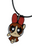 CARTOON POWER PUFF GIRLS INSPIRED Enamel & Black Alloy Pendant Cord Necklace