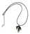 CARTOON POWER PUFF GIRLS INSPIRED Enamel & Black Alloy Pendant Cord Necklace
