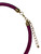 Gorgeous Statement Magenta Pink Rubber Wire Disc Pendant On Glitter Chunky Cord Necklace & Matching Earrings (Style 53)
