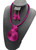 Gorgeous Statement Magenta Pink Rubber Wire Disc Pendant On Glitter Chunky Cord Necklace & Matching Earrings (Style 53)