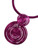 Gorgeous Statement Magenta Pink Rubber Wire Disc Pendant On Glitter Chunky Cord Necklace & Matching Earrings (Style 53)