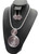 Gorgeous Statement Silver Rubber Wire Disc Pendant On Glitter Chunky Cord Necklace & Matching Earrings (Style 53)