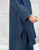 SALE NO RETURN MADE IN ITALY Dark Blue Denim Single Button Oversized Side Split Duster Jacket- Onesize Fits 10-16 WAS £36