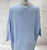 MADE IN ITALY SKY BLUE RAW EDGE FLOWER V NECK SWEATSHIRT TOP - ONESIZE FITS UK 10-18