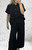 MADE IN ITALY 2PIECE CO-ORD TROUSER SET - SHORT SLEEVED PATCH POCKET SHIRT WITH WIDE LEG  TROUSERS - ONESIZE WILL FIT 8-14